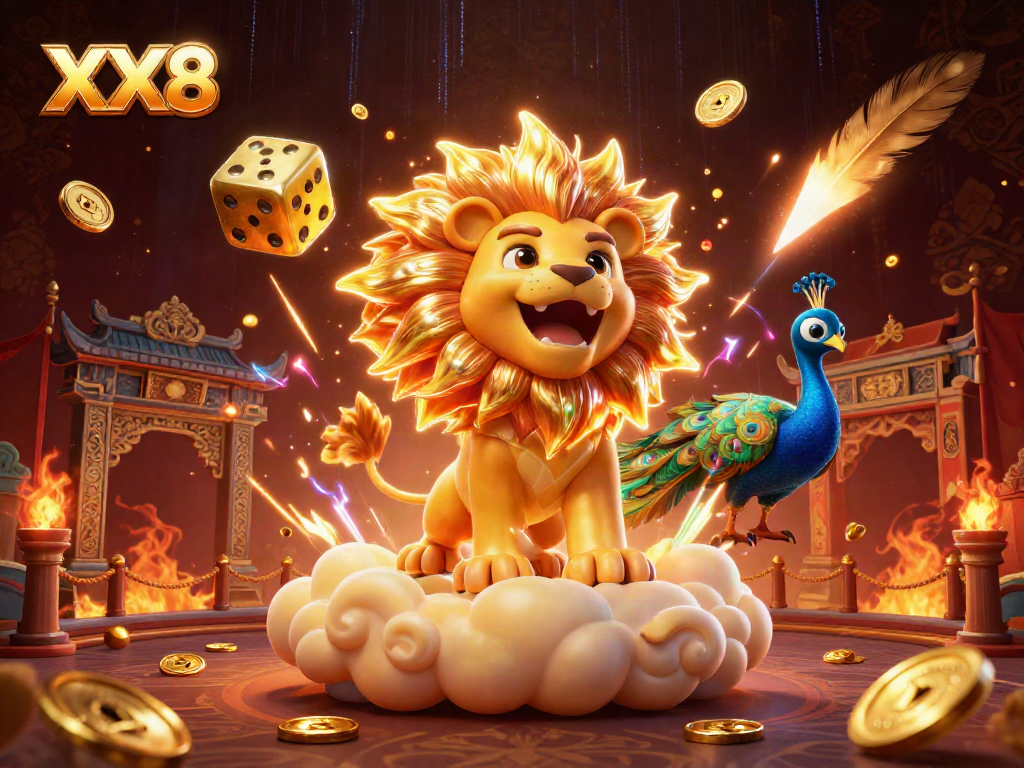 Experience the thrilling world of XX8 with a vibrant casino-themed illustration featuring iconic gaming elements.