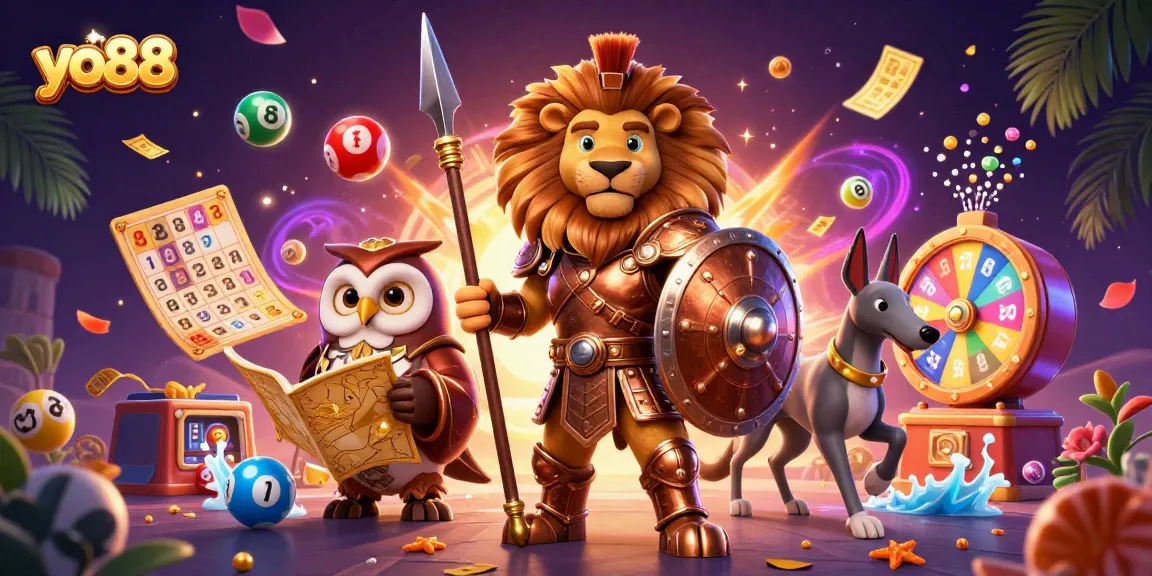 Join the vibrant world of yo88 featuring exciting lottery elements and charismatic characters.