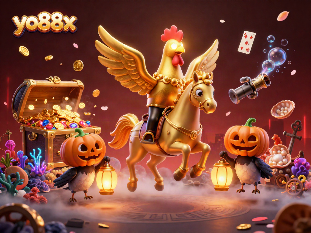 Experience thrilling wins at yo88x with a dynamic casino scene featuring vibrant characters and elements in action.