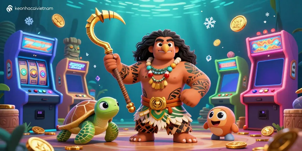 Engaging casino scene showcasing keonhacaivietnam with animated characters and vibrant gaming elements.