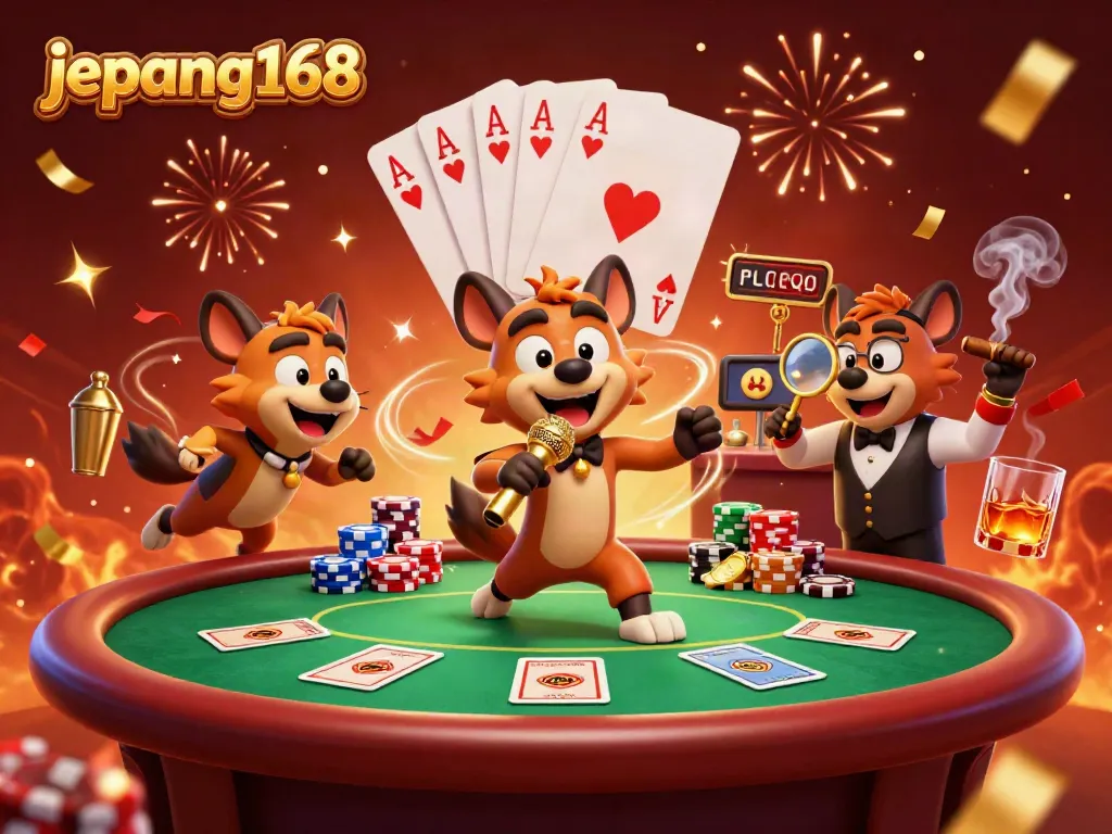 Engage with the vibrant atmosphere of Jepang168 casino where hyenas entertain and mix drinks.