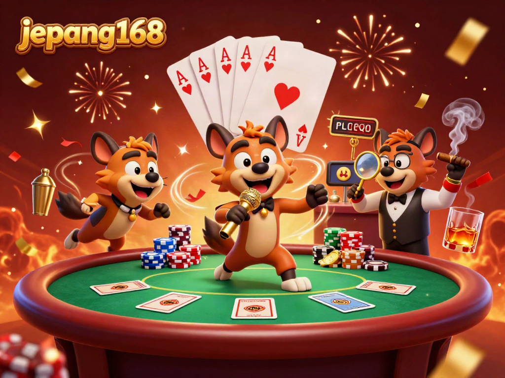 Engage with the vibrant atmosphere of Jepang168 casino where hyenas entertain and mix drinks.