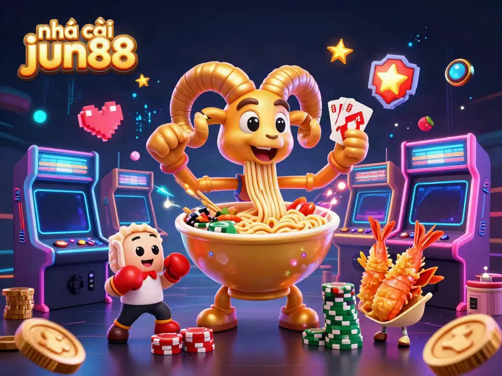 Experience vibrant gaming with nhà cái jun88 featuring playful casino characters and colorful game elements.