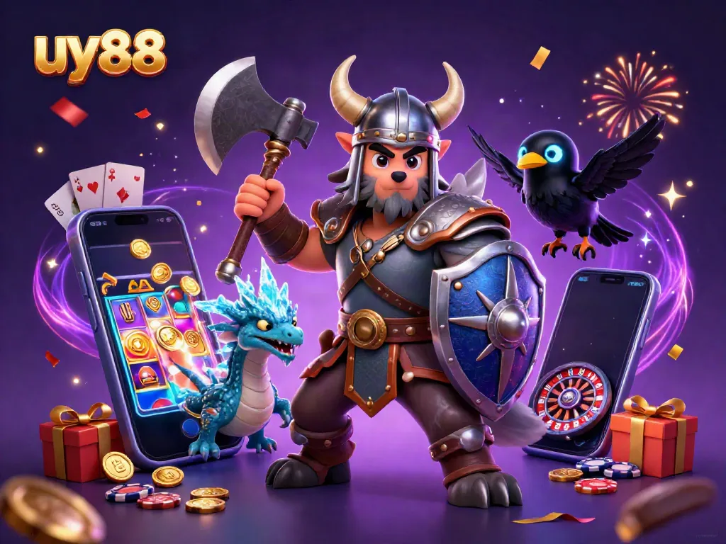 Experience the thrilling gameplay excitement at uy88 with Viking warriors and dragons in immersive scenes.