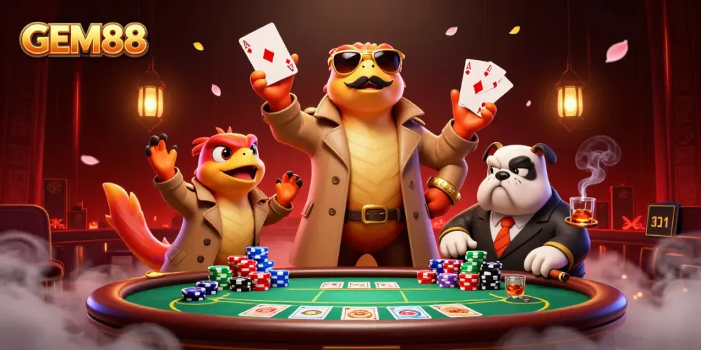 GEM88 raptors in a trench coat trying to bluff a bouncer at a casino.