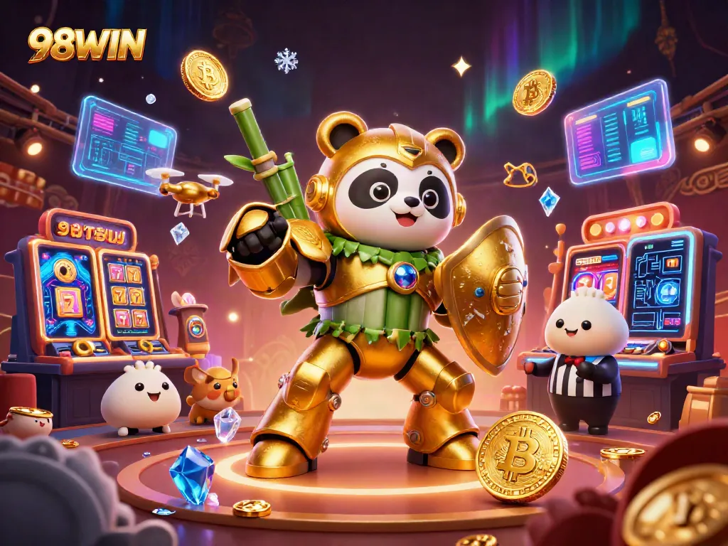 Engage in thrilling gameplay with 98WIN featuring dynamic casino action and vibrant characters.
