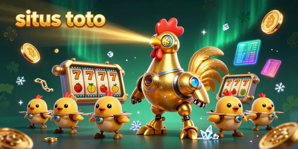 Merayakan keseruan permainan situs toto dengan robot ayam emas dan drone di kasino virtual