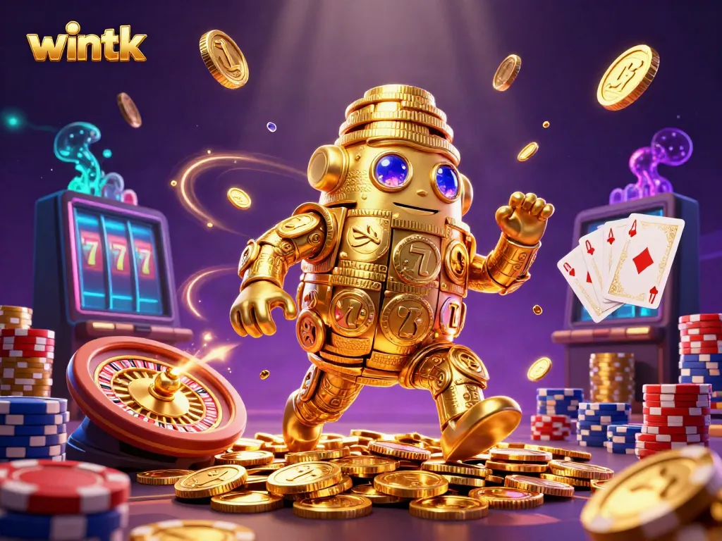 Experience thrilling casino excitement with wintk's vibrant golden golem and dynamic slot action.