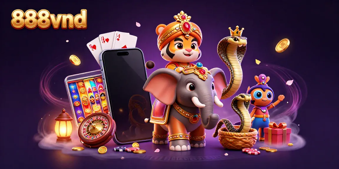 Experience thrilling games at 888vnd with vibrant slot games and rich decorations.