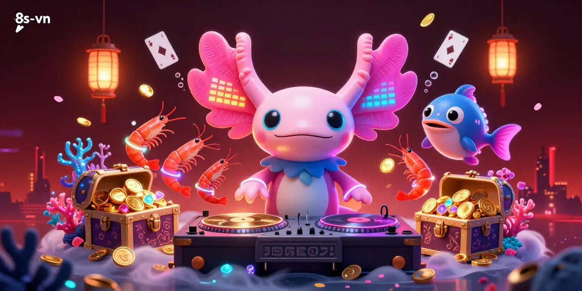 Engage in thrilling gameplay at 8s-vn featuring neon underwater DJ and vibrant dance elements.