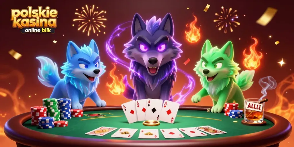 Experience the thrill with polskie kasyna online blik in this vibrant casino-themed illustration.