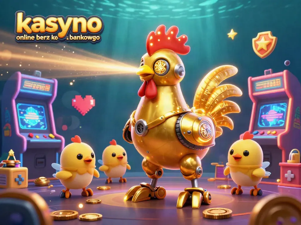 Experience thrilling gaming action at "kasyno online bez konta bankowego" in this vibrant 3D scene.