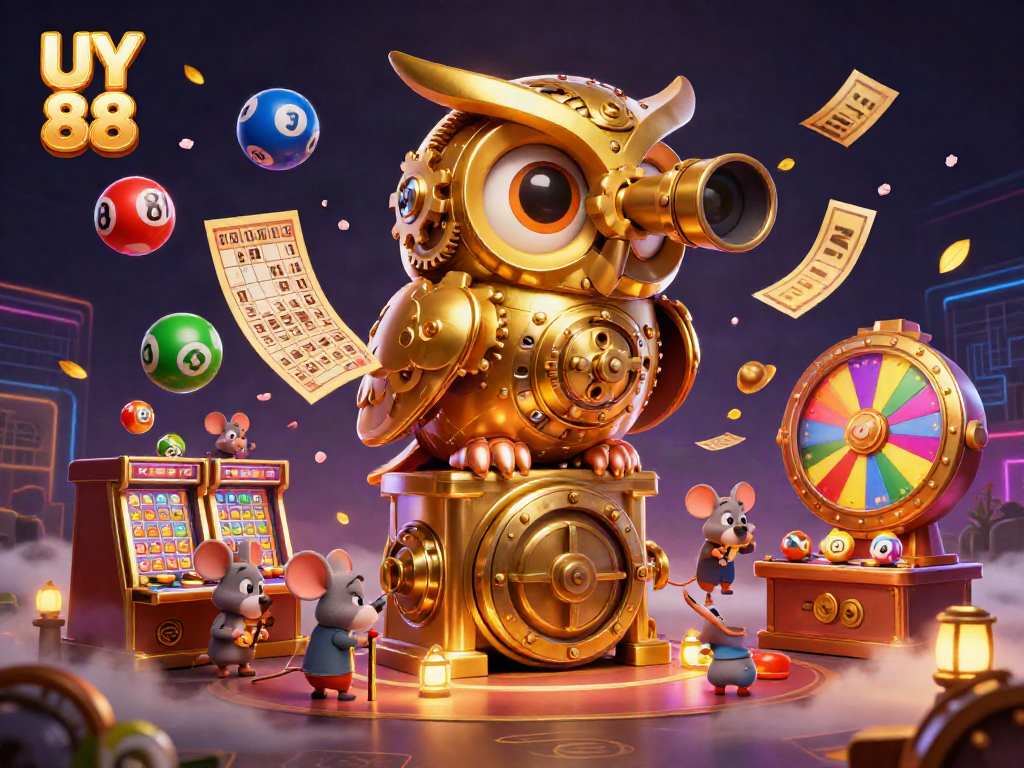 Experience the thrilling world of UY 88 with vibrant casino visuals and dynamic gaming elements.