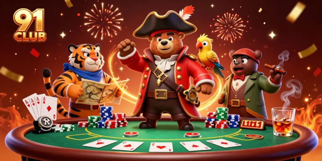 Experience thrilling adventures at 91 CLUB with our vibrant casino scene featuring games and excitement.