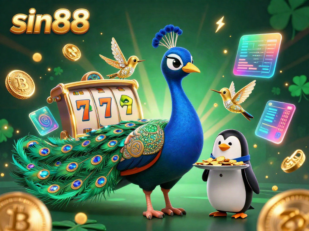 Experience a vibrant sin88 gaming scene with animated characters and colorful jackpot elements.