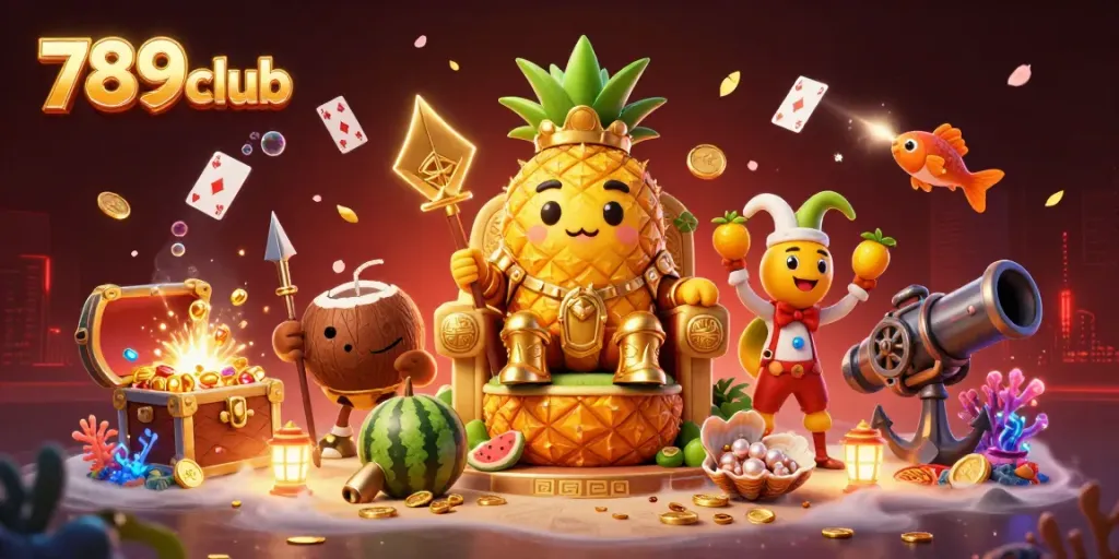 Engage in thrilling gameplay at 789club with colorful 3D characters in a vibrant casino scene.