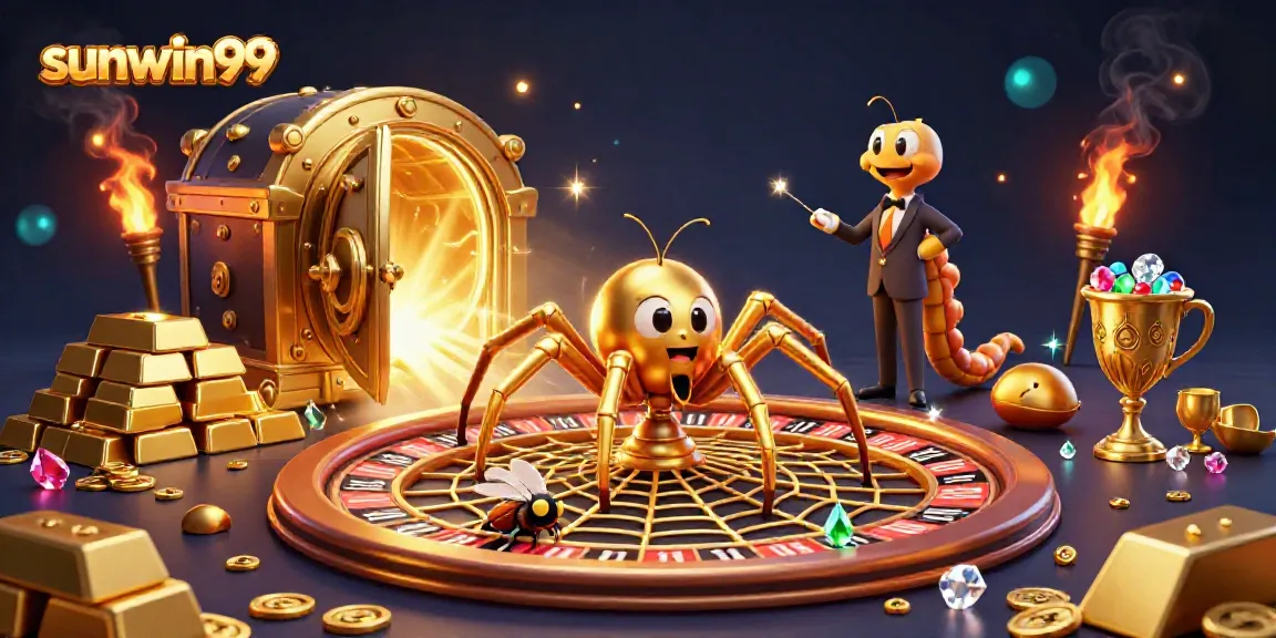 Engage in thrilling gameplay with sunwin99 featuring a spider-themed roulette scene.