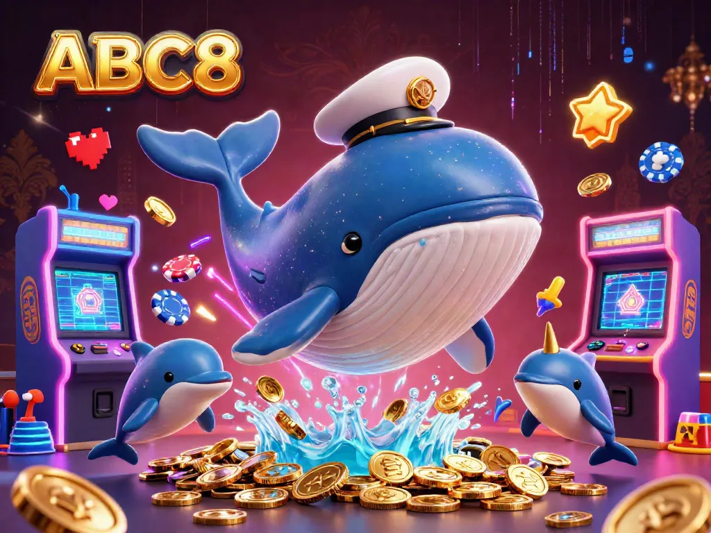 Engage with thrilling casino experiences at ABC8 featuring a magical whale and vibrant game elements.