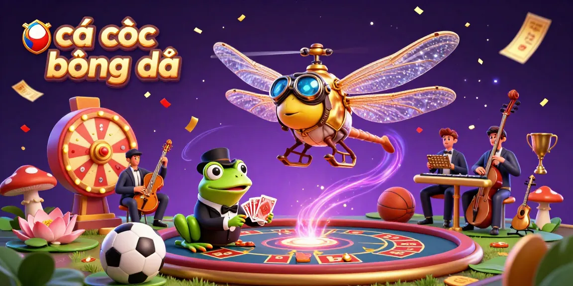 Engage in cá cược bóng đá with a lively casino scene featuring dynamic sports elements and festive atmosphere.