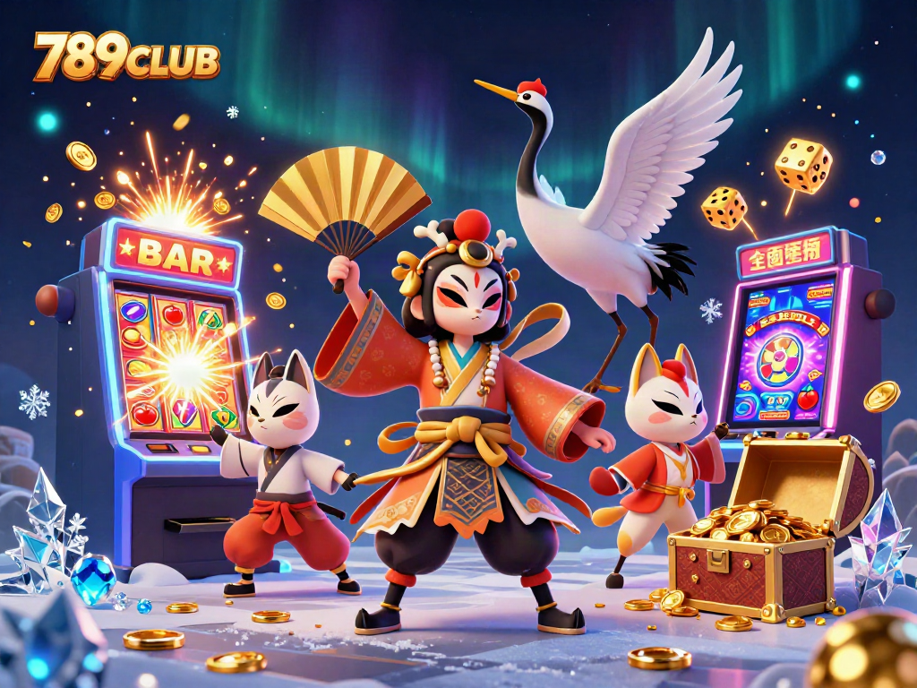 Experience the thrills of winning at 789CLUB with vibrant casino scenes and dynamic gameplay elements.