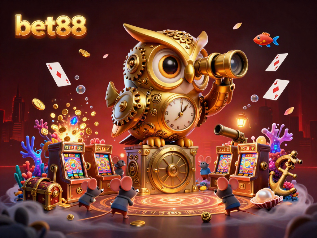 Experience thrilling gameplay at bet88 with vibrant 3D illustrations of casino adventures.