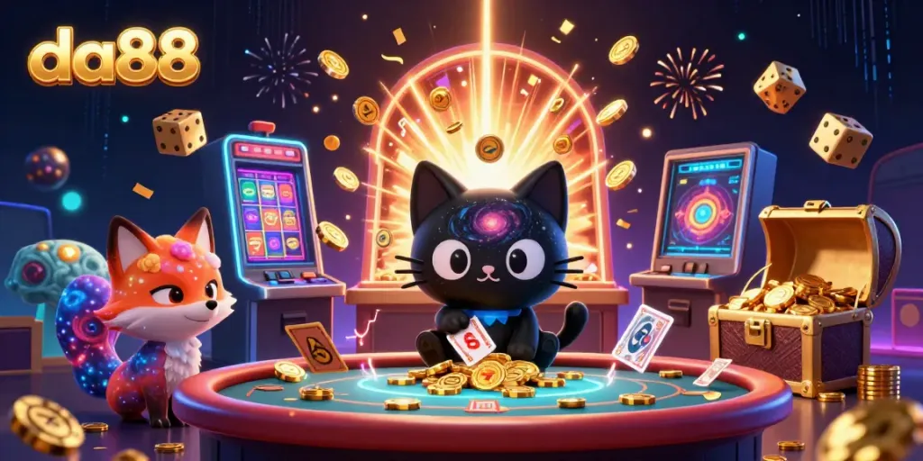 Experience thrilling gameplay at da88 with vibrant cosmic casino visuals and jackpot excitement.