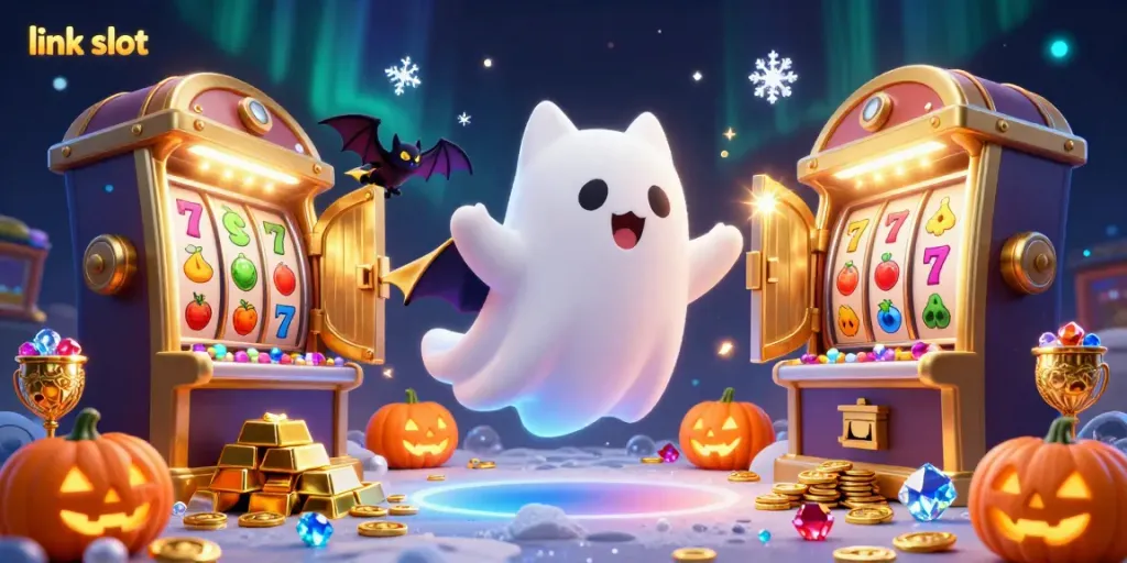 Spin the reels with link slot as a ghost cat and vampire bat explore a haunted casino!