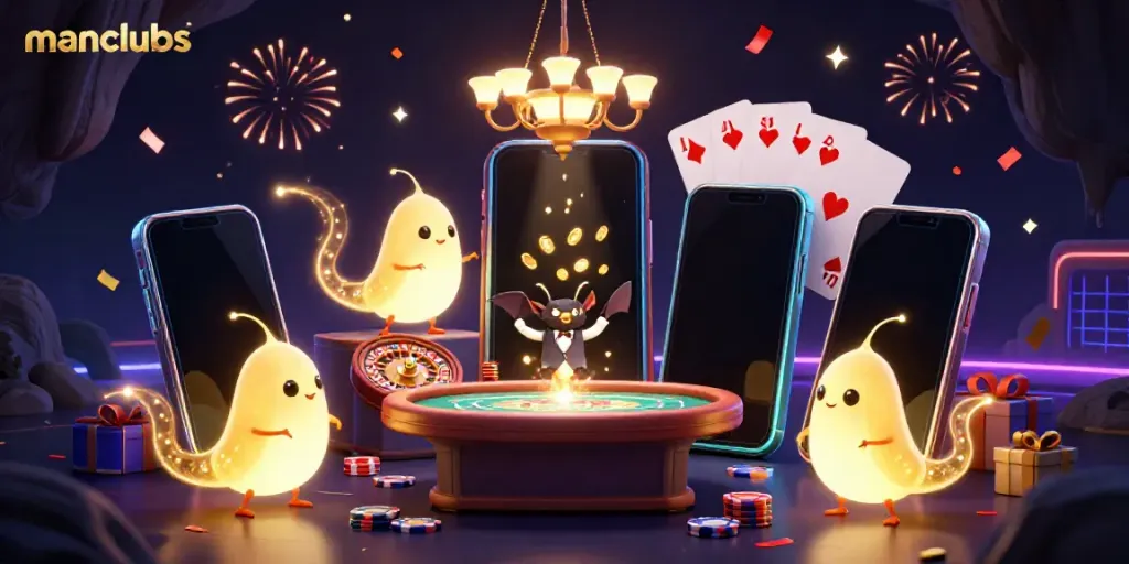 Experience manclubs with glowing glowworms lighting a cave casino filled with action and excitement.