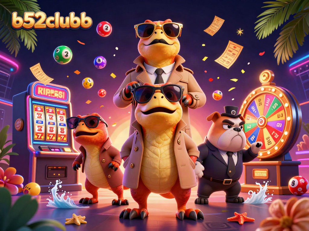 Experience thrilling gaming at b52clubb with lively dinosaurs in a VIP casino setting.