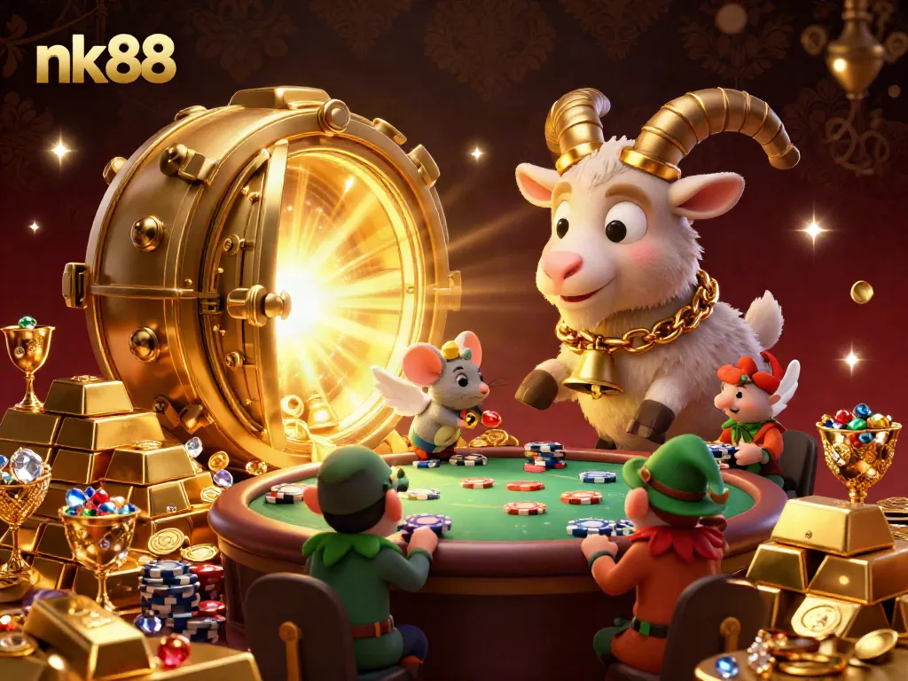 Engage with the festive thrill of nk 88 as Krampus oversees a vibrant casino with lively gaming action.