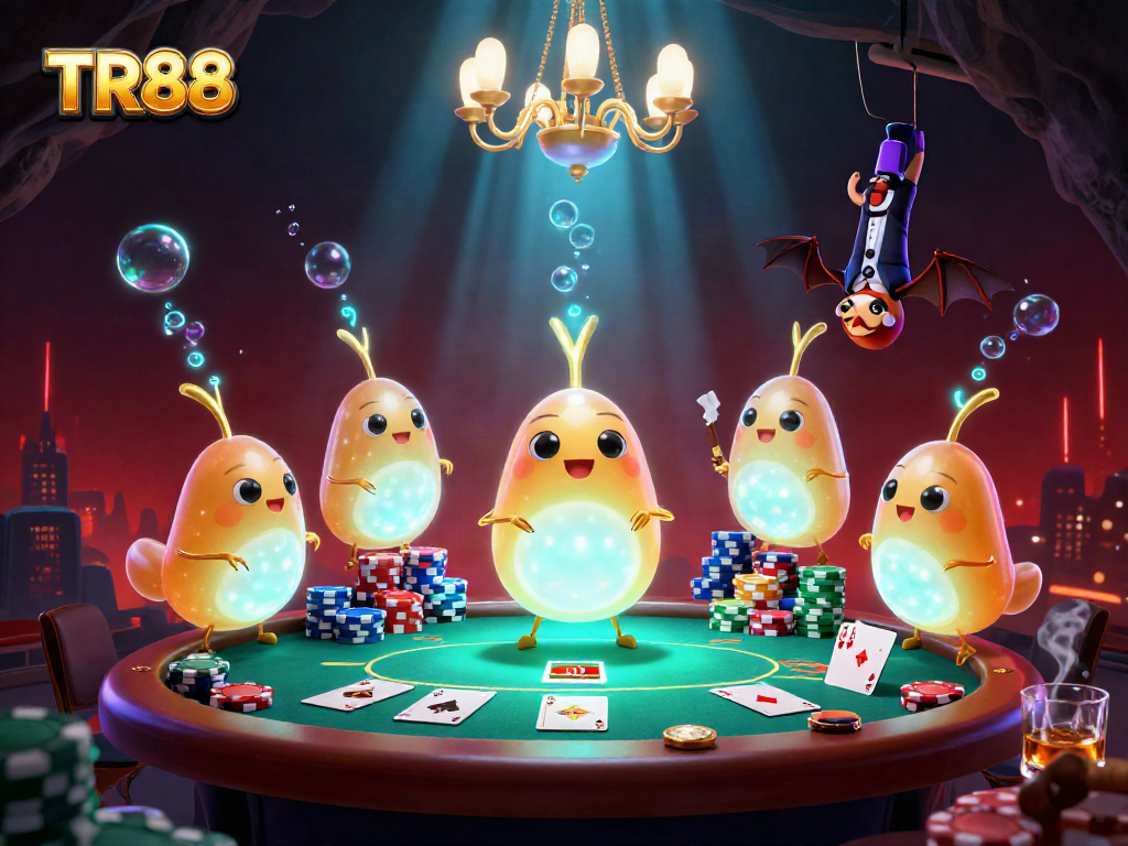 Light up your game at TR88 with bioluminescent glowworms in a vibrant casino scene.