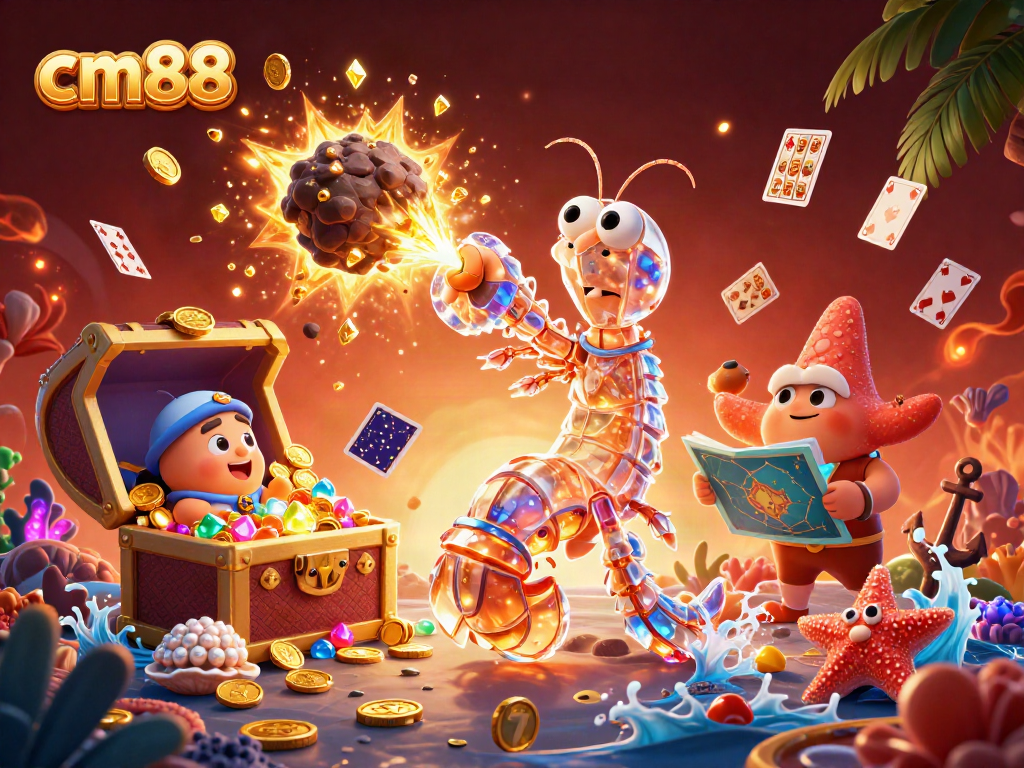 Experience thrilling gameplay with cm88: a galactic samurai shrimp and sparkling casino treasures.