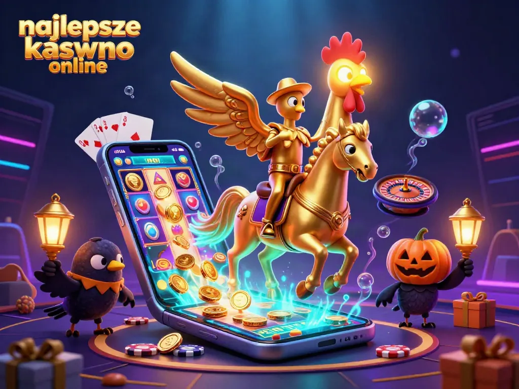 Explore the thrilling action at najlepsze kasyno online with dynamic 3D characters and vibrant casino elements.