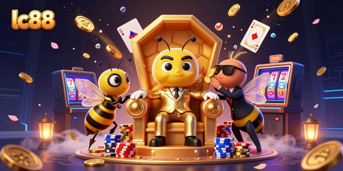 Experience thrilling gameplay at lc88 with a vibrant 3D illustration of a casino scene.