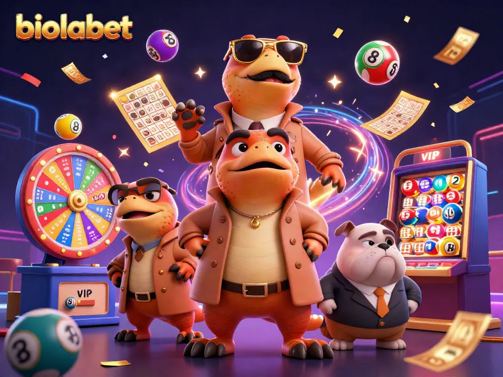 Experience excitement with biolabet as raptors sneak into a VIP casino, enriched with vibrant gaming elements.
