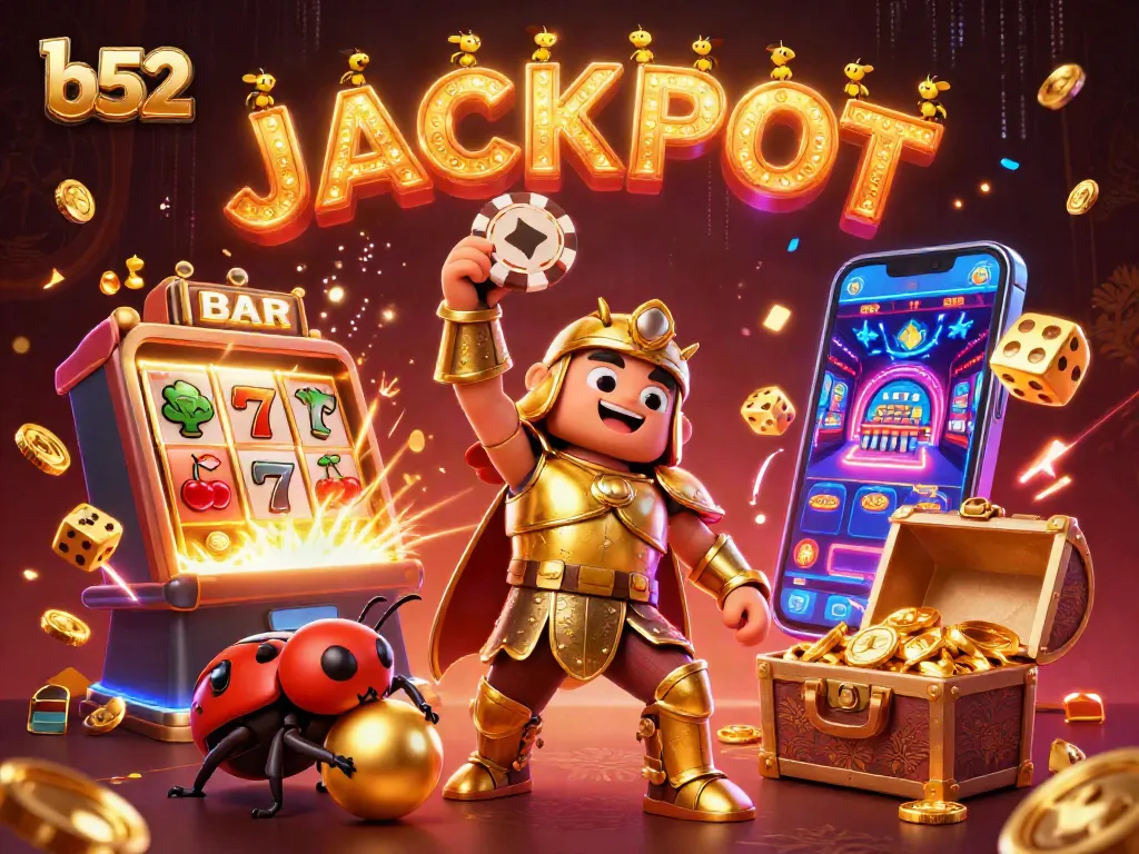 Experience thrilling wins with b52 in a vibrant jackpot scene filled with casino excitement.